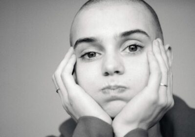 Sinead O'Connor close up staring down camera in documentary called Nothing Compares